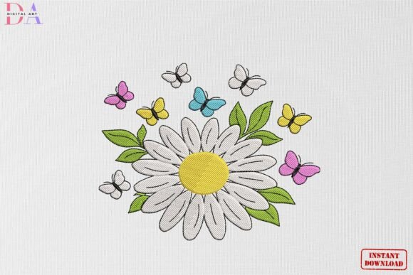 Butterfly Daisy Bloom Garden: A Charming Floral Design