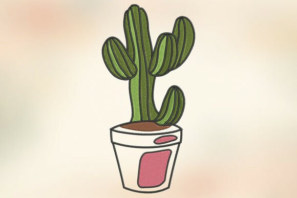 Cactus Embroidery Design: A Modern Touch