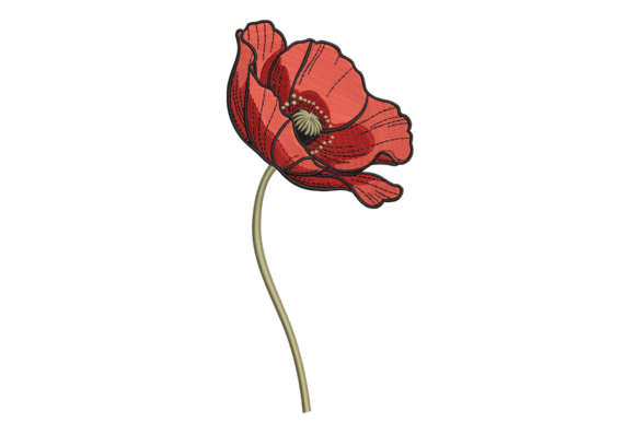 Elegant Red Poppy – A Standout Design