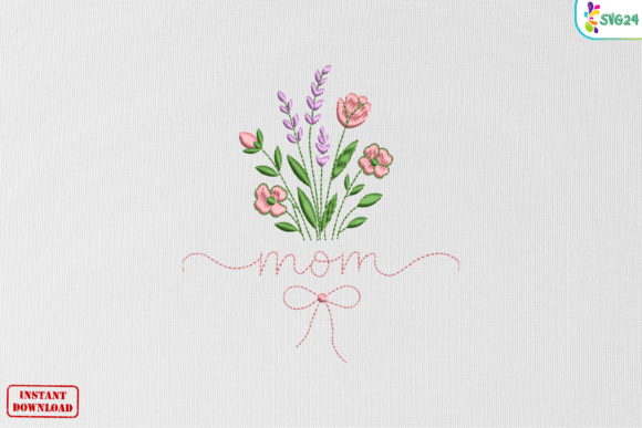 Floral Mom Love Blossom: A Premium Embroidery Design