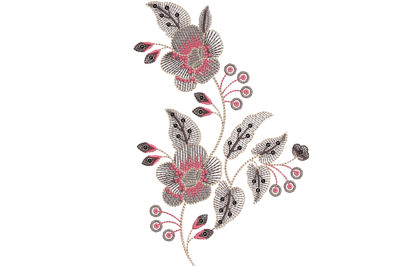 Graceful Flowing Floral Ornament Design