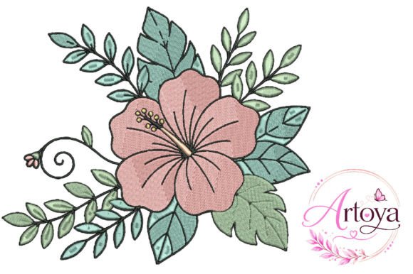 Hibiscus Flower Embroidery: A Tropical Elegance