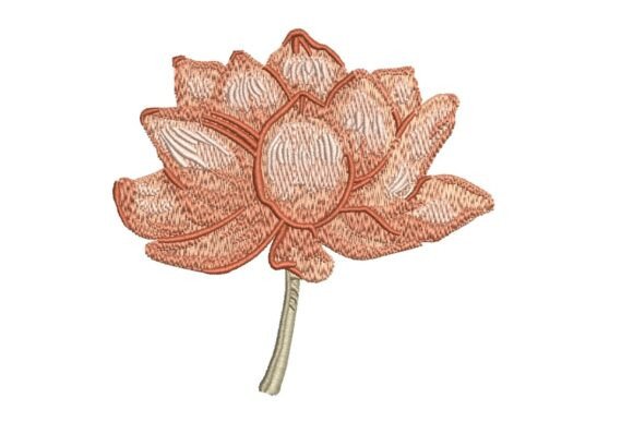 Lily Flower Embroidery for Boutique Apparel