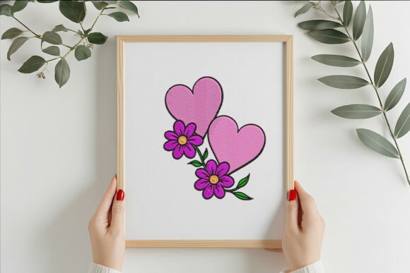 Love Flower Embroidery Design: A Premium Accent