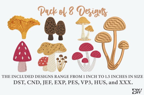 Mushroom Embroidery Design: A Whimsical Touch