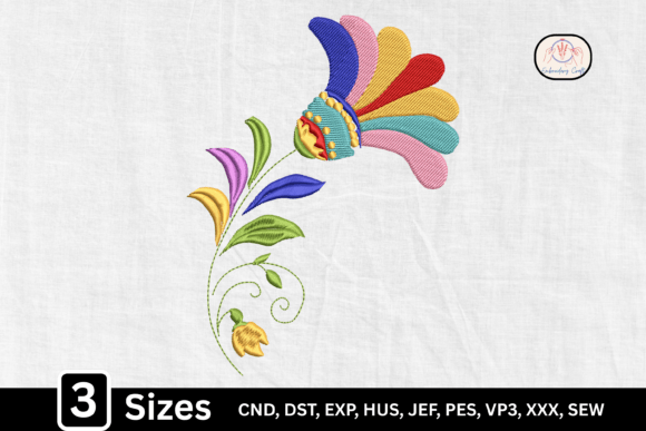 Scandinavian Floral Folk: A Vibrant Holiday Embroidery
