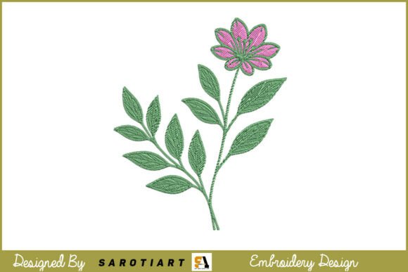Simple Beautiful Embroidery Design for Apparel