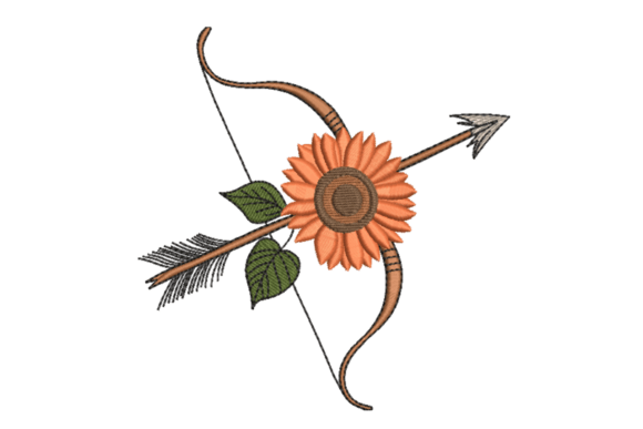 Stunning Sunflower Bow Arrow for Boutique Sweatshirts
