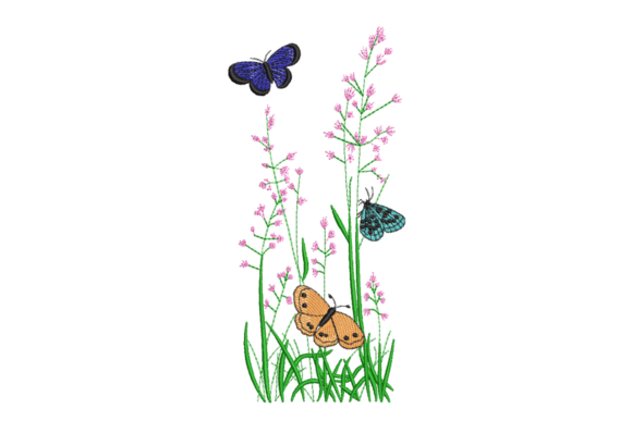 Wildflower Meadow Butterflies: A Premium Embroidery Design